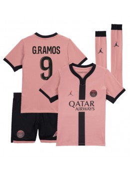 Paris Saint-Germain Goncalo Ramos #9 Ausweichtrikot für Kinder 2024-25 Kurzarm (+ Kurze Hosen)